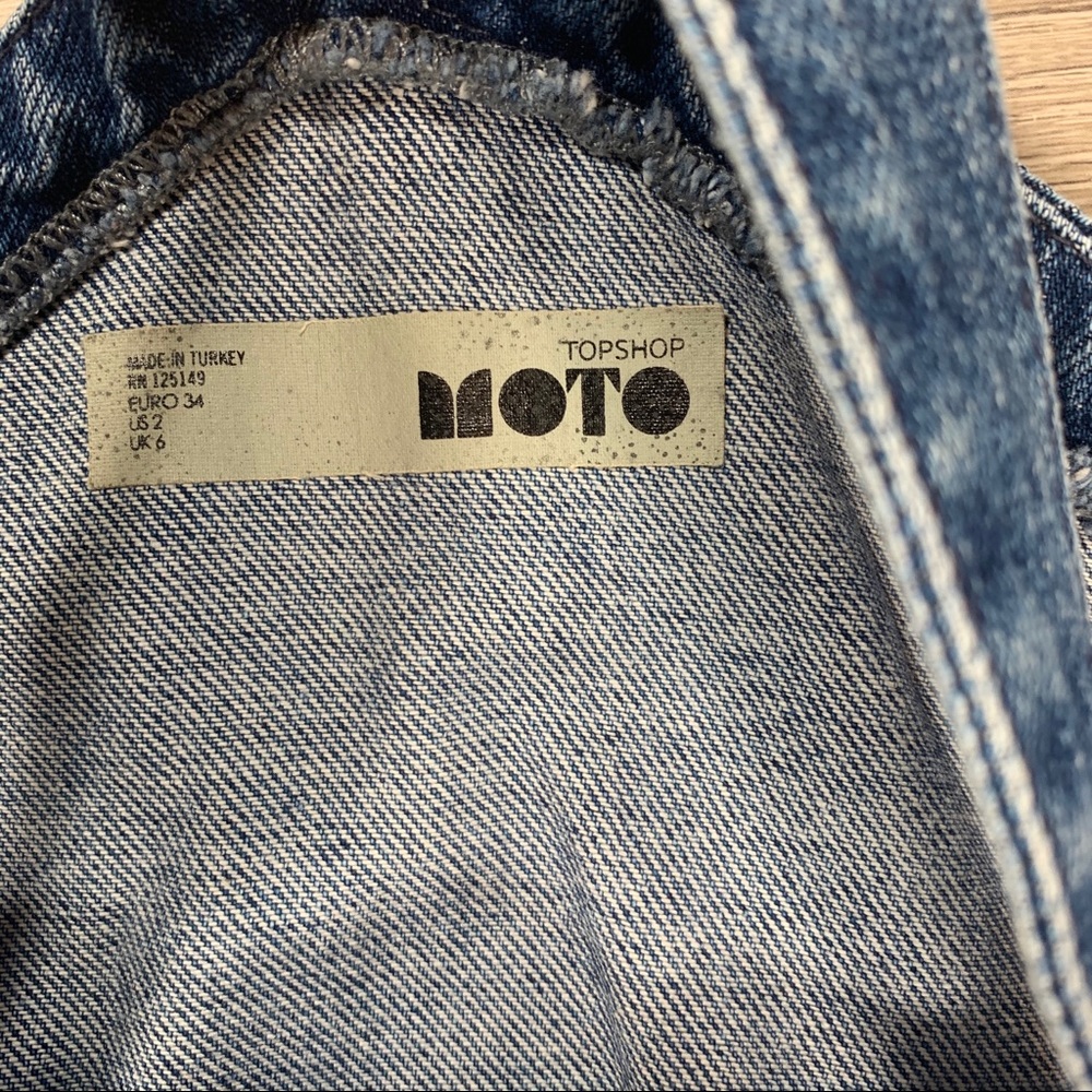 Top shop women’s denim overall dress - Picture 2 of 6
